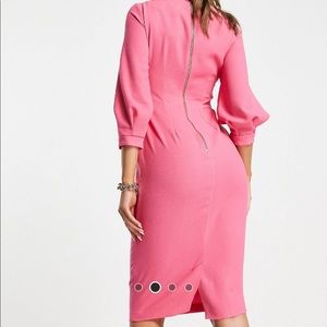 Closet London Pencil Dress in Hot Pink